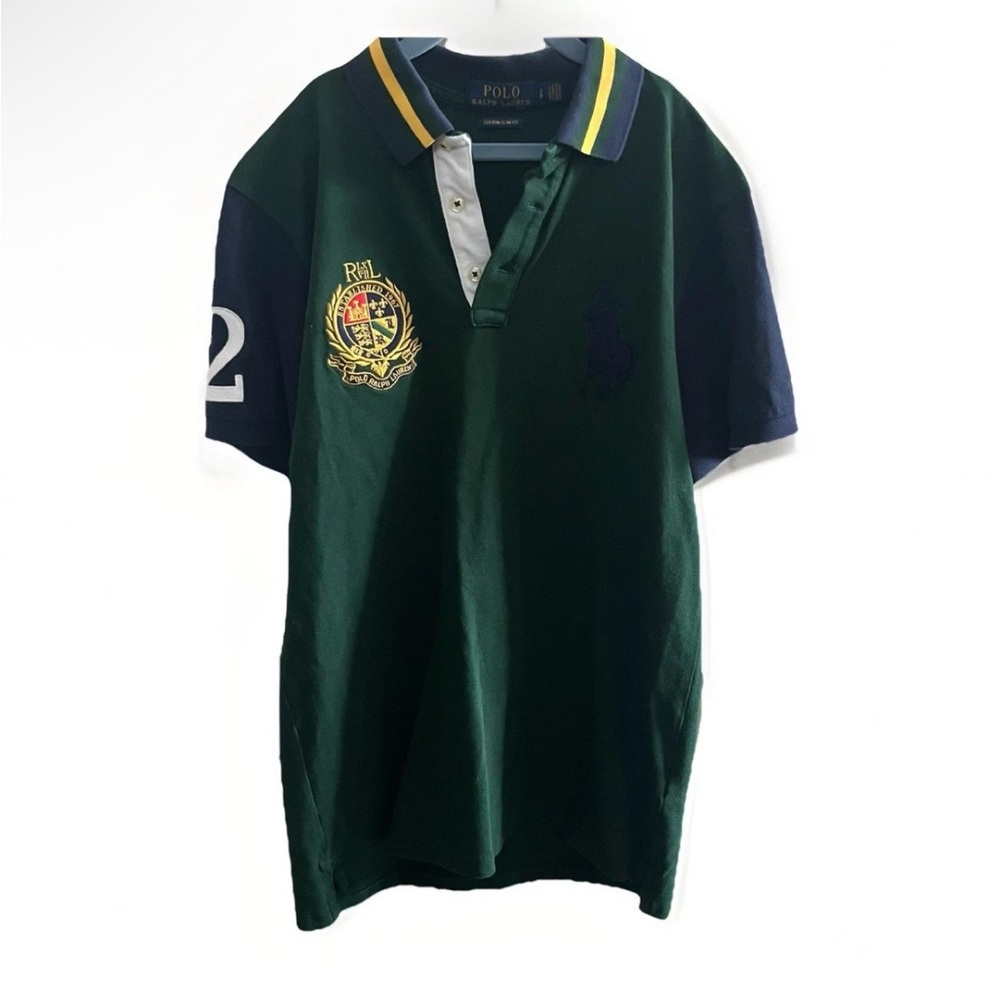 Polo Ralph Lauren big pony crest custom slim fit polo shirt S mens Collegiate